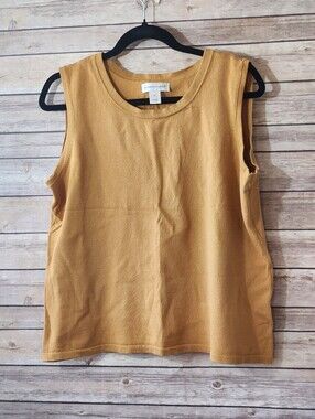 Sleeveless Crewneck Tank - Mustard Yellow